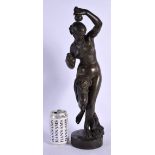 European School (19th Century) Bronze, Dancing Female. 45 cm high.