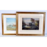 English School (19th/20th Century) 2 in the lot, Landscapes. Largest 48 cm x 40 cm. (2)