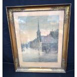 A Empire framed etching by Axel Holm dated 1914. 66 x 52 cm.