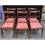 A set of six upholstered dining tables (6).