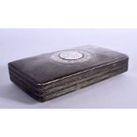 A CONTINENTAL SILVER TOBACCO BOX. Stamped Sterling, 3cm x 13cm x 8cm, weight 159g