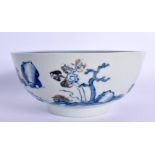 AN 18TH CENTURY CHINESE NAN KING CARGO BLUE AND WHITE BOWL Qianlong. 16 cm x 8 cm.