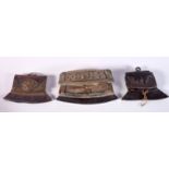 A collection of three 19th Century Tibetan Tinder purses 12cm (3).