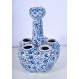A Chinese blue and white porcelain tulip vase decorated with lotus 23cm.
