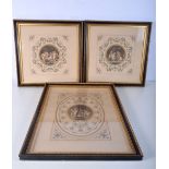 A set of coloured engravings by Francesco Bartolozzi  largest 41 x 27cm (3).