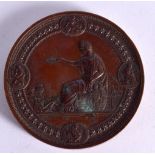 A BRONZE PHILADELPHIA INTERNATIONAL EXHIBITION MEDALLION. 7.6cm diameter, weight 262g