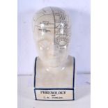 A ceramic Phrenology head by L N Fowler 29 x 14 cm.