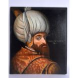 Turkish School (20th Century) Oil on board, Sultan. 40 cm x 34 cm.