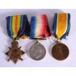 BRITISH WAR 1914/1918 & VICTORY MEDAL 1914/1919 TOGETHER WITH A 1914 - 1915 STAR AWARDED TO 106 DV
