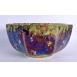 A LARGE WEDGWOOD FAIRYLAND LUSTRE BOWL by Daisy Makeig Jones. 21 cm x 12 cm.