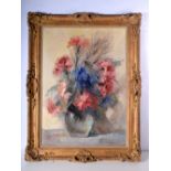 Beppo Grimani (1911-1998)Framed oil on canvas still life flowers in a vase 67 x 49 cm.