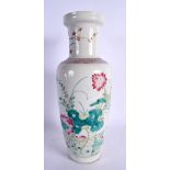 A LARGE 19TH CENTURY CHINESE FAMILLE ROSE PORCELAIN Vase Qing. 27 cm high.