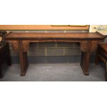 A LARGE CHINESE REPUBLICAN PERIOD HARDWOOD ALTAR TABLE. 88 cm x 207 cm x 50 cm.