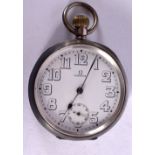 A SILVER OMEGA POCKET WATCH, Hallmarked London and Stamped 925, Dial 5cm, weight 100.9g