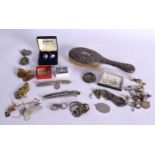 ASSORTED JEWELLERY including a silver brush etc. (qty)