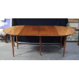 A 19th Century Mahogany extending dining table with two leaves. 76 x 211 x 113 cm extended.