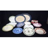 A collection of ceramic plates Royal Doulton,Burleigh, Booths Etc largest 42cm (19).