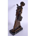 Else Furst (C1920) Bronze, Lady in muff. 29 cm high.