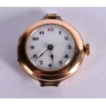 A 9CT GOLD VINTAGE ROLEX TRENCH WATCH. Dial 3cm incl crown, stamped 375