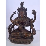 An Indian bronze figure of a Deity 22 x 16cm.