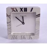 A TIFFANY & CO CLOCK. 6.75 cm square.