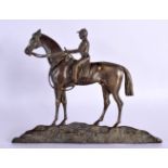 AN UNUSUAL EARLY 20TH CENTURY EQUESTRIAN HORSE RIDING DESK STAND. 22 cm x 16 cm.