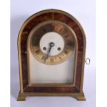 A 19TH CENTURY EUROPEAN TORTOISESHELL MOUNTED BRACKET CLOCK with gilt metal dial. 28 cm x 18 cm.