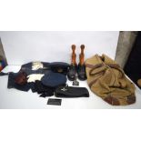 A collection of RAF clothing, caps, shoes ,wooden lasts bag etc (Qty).