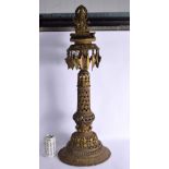A LARGE 19TH CENTURY INDIAN BRONZE TEMPLE GANESH INCENSE BURNER of open work form. 75 cm high.