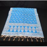 AN INDIAN EMBROIDERED SHAWL. 140 cm x 50 cm.