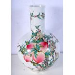 A large Chinese porcelain vase decorated with bats and peach 36cm.