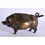 A NOVELTY PIG DESK BELL. 36cm x 17.5.5cm x 8cm