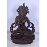 An Indian bronze figure of a Deity 15 x 10cm.