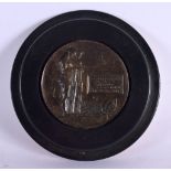 A CONTEMPORARY MILITARY DEATH PLAQUE. 12 cm diameter.