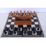 A Spear and sons chess set and board together with an autobridge game