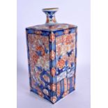 A 19TH CENTURY JAPANESE MEIJI PERIOD IMARI TEA SAKE BOTTLE painted with flowers. 17 cm high.