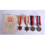 BRITISH WAR & DEFENCE MEDAL TOGETHER WITH AN ITALY STAR AND AN AFRICA STAR WITH CLASP "FIRST ARMY"