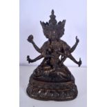 An Indian bronze figure of a Deity 18 x 11cm.