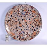 A VERY LARGE 19TH CENTURY JAPANESE MEIJI PERIOD IMARI CIRCULAR CHARGER painted with birds and flower