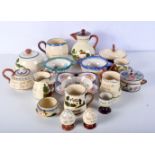 A collection of glazed pottery items Torquay, Dartmouth etc (Qty)