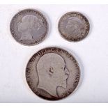 THREE SILVER COINS. 22.4 grams. (3)