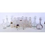 A collection of glass items including decanters, vases etc (Qty)