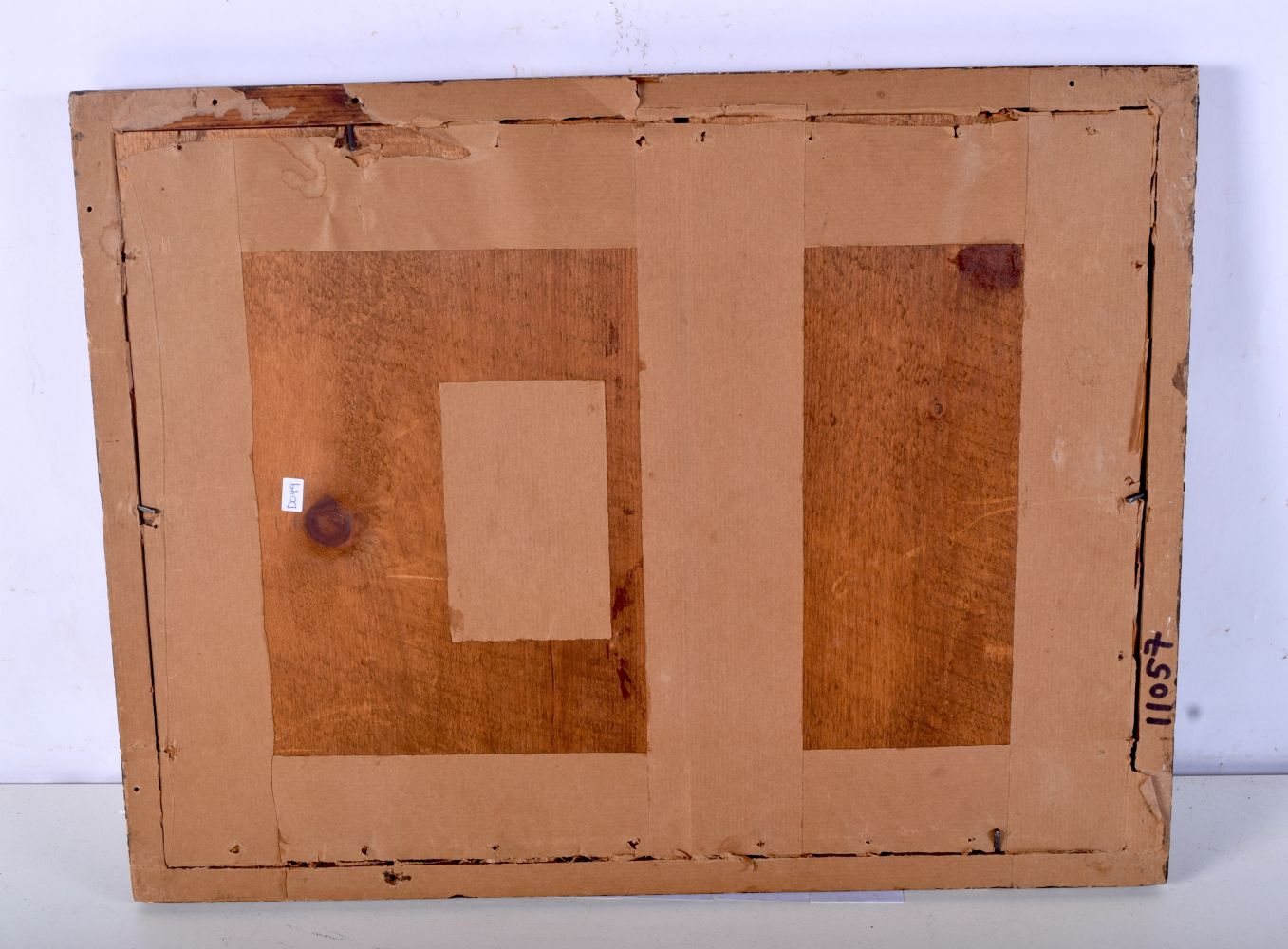 A framed oil on board of a middle Eastern couple signed Khaild 28 x 38cm. - Bild 4 aus 4