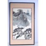 A framed Chinese watercolour 65 x 39 cm.