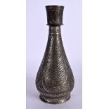 AN ANTIQUE MIDDLE EASTERN BRONZE HOOKAH PIPE BASE. 16 cm high.