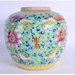 AN EARLY 20TH CENTURY CHINESE FAMILLE ROSE STRAITS PORCELAIN GINGER JAR Late Qing/Republic. 17 cm x