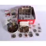 A TIN BOX OF COINS (qty)