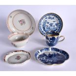 18TH CENTURY SIX PIECES OF CHINESE PORCELAIN. Plate 14cm Diameter (6)