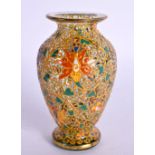 A STYLISH ENAMELLED GLASS VASE in the manner of Lobmeyr. 10 cm x 3.5 cm.