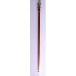 A NOVELTY TELESCOPE COMPASS WALKING CANE. 90 cm long.